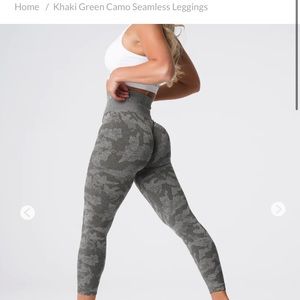 NVGTN Khaki Green Camo Seamless Leggings